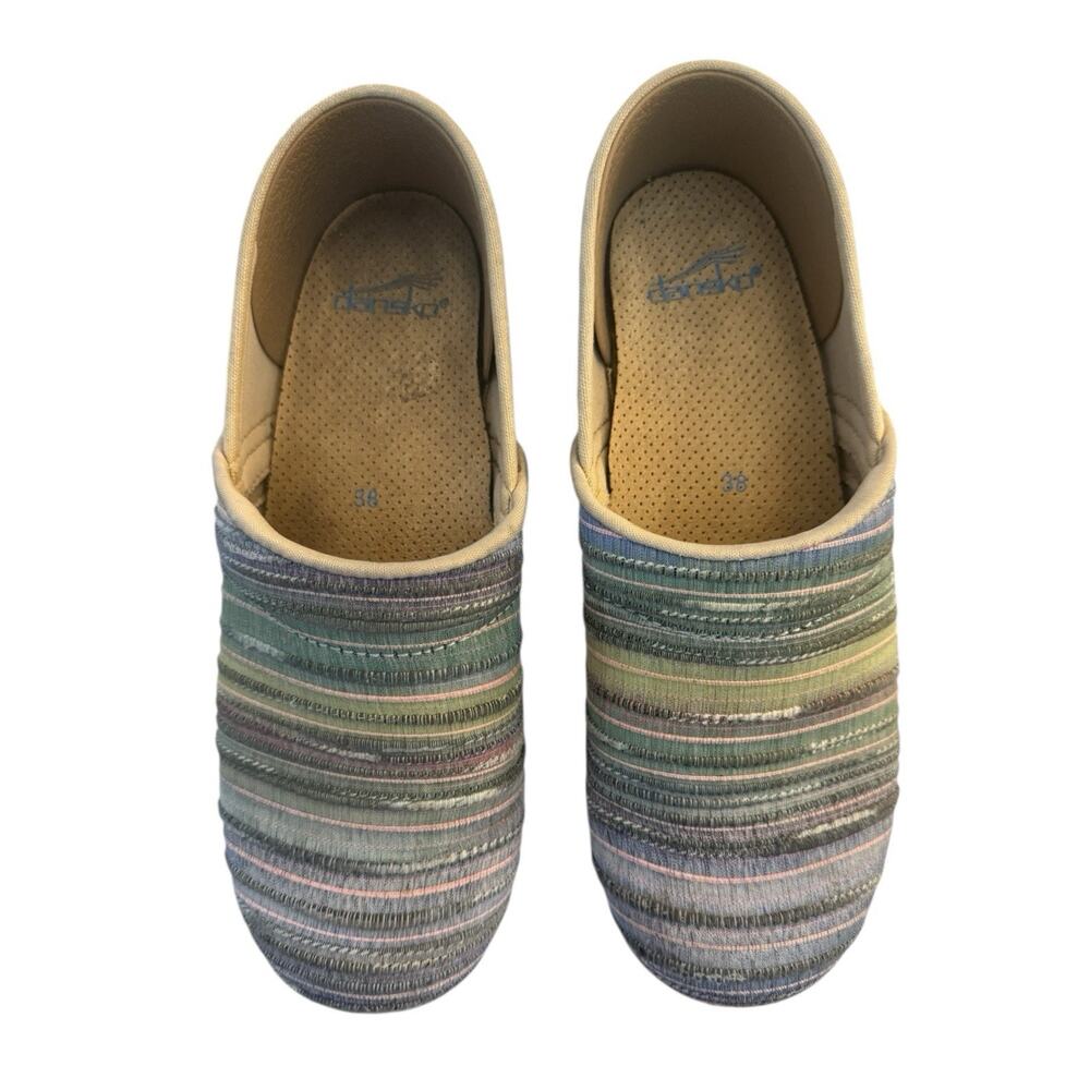 Dansko Pro Clog Rainbow Artisan Weave Multicolor Stripped Nursing Womens 38 - Picture 3 of 8